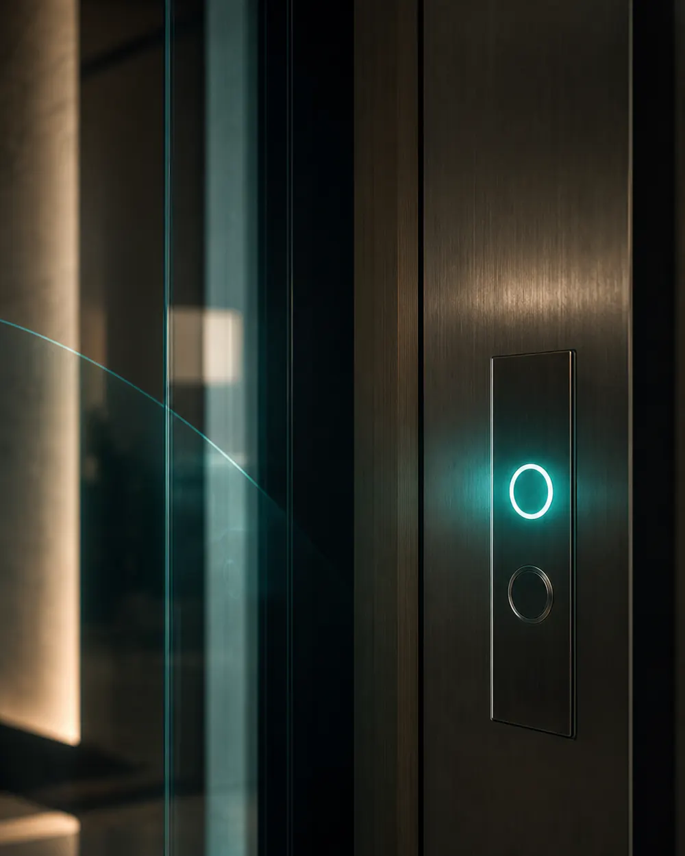 Private entry detail with a teal readiness signal
